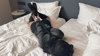 MarleneBound Frustrated in Hogtie Predicament