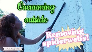 Vacuuming outside