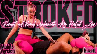 Hot Pink Flexing femdom pt 2 - Muscular Goddess Edges and Ruins Slave with Ball Slaps While Facesitting in Pink Yoga Pants - Mobile Version