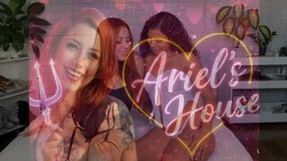 Redhead and new brunette kissing passionately by Ariel and Natty CAM FULL HD