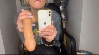 Mean Stepmom Gives You Sissy Training & Dresses You In Lingerie While She Vapes And Films You Sucking Dildo