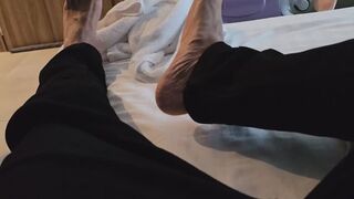 Worship the Alpha: Barefoot Tease, Soles & Heels in Your Face
