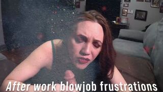 Eves after work flaccid dick blowjob