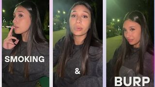 SHAMELESS: smoking & burping in public
