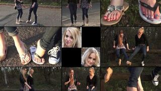 Candy & Jade One Shoe and One Flip Flop Foot Play (in HD 1920X1080)
