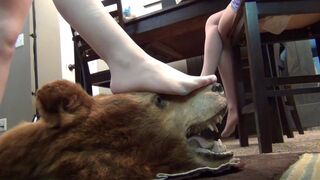 Long Haired Beauties Trample Bear