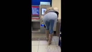 MILF Greta publicly soaks her jeans at the Post Office - 720p
