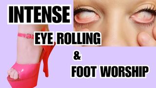 Foot Fetish Pink Heels with Intense Eye Rolling