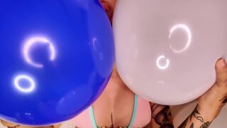 Trapped Between Balloons I Fuck Them Non-Popping
