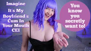 Imagine It’s My Boyfriend’s Cum In Your Mouth CEI - Female Domination, Femdom, Cum Eating Instruction, Verbal Humiliation, Cuckolding with Mistress Mystique Hoops - WMV