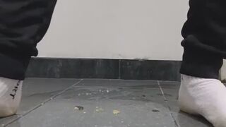 Crushing eggplants