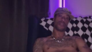 Stroking My Long Black Cock Pt1