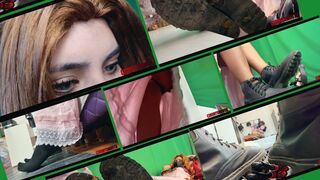 GIANTESS aerith vs tiny tifa crushfoot