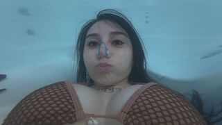 HARD MASTURBATION AND CUM UNDERWATER