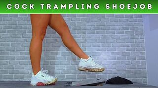 Trampling The Cum From Your Balls Under My Dirty Fila Disruptors (134) - Sole Cam - Trainer Trample CBT Crush Fetish Shoejob