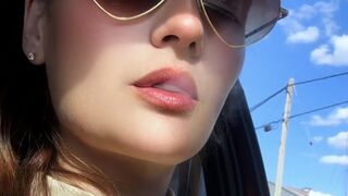 taxi smoking sexy selfie