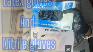 latex gloves and nitrile gloves