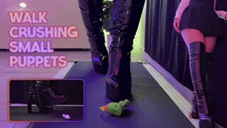 Walk Crushing Small Puppets in OnlyMaker Patent Tank Boots (Edited Version) - TamyStarly - Crush, Crushing, Walking, Unaware, Femdom, Giantess