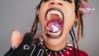 Stuffing My Big Mouth with Cake in Latex