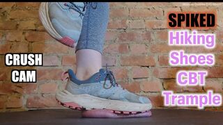 Rugged HOKAs Shred & Drain Balls - Cock Minced & Milked by Spiked Hiking Shoes **CRUSH CAM version** CBT trampling cock ball testicle trample crush stomp hard heavy extreme full weight trainers cumshot