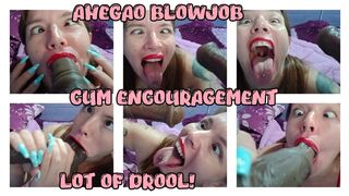 AHEGAO - BLOWJOB - LOT OF DROOL - CUM ENCOURAGEMENT