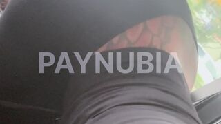 Gassy Ebony Goddess: Post-Gym Fart Car Humiliation & Soaked White Lace Panty Reveal