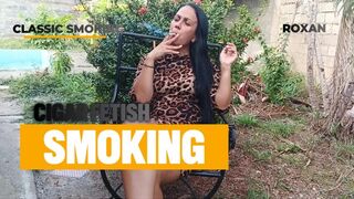 Smoking a cigarette while leaving high heels hanging (3)