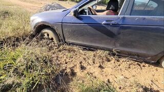 Wrong Turn Lead To Tire Spinning And SUNK In MUD!