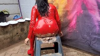 Cake sitting, cake in face and pies to the face