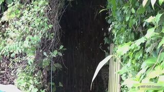 THIS SLUTTY MILF OFFERS HER HOLES TO THE POOL MAINTENANCE MAN