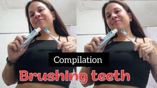 Compilation brushing teeth