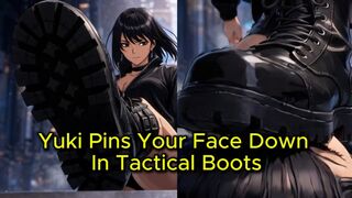 Tactical Boots Domination - Yuki Pins Your Face Down and You Can’t Look Away