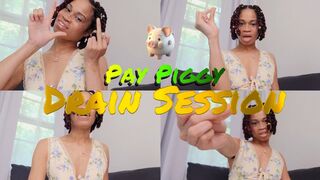 Pay Piggy Drain Session- Ebony Findom Goddess Rosie Reed Human ATM Financial Domination Cash Drain JOI- standard definition