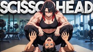 Thigh Scissor Crush - Rika’s Powerful Legs Squeeze Your Head While She Flexes Her Biceps