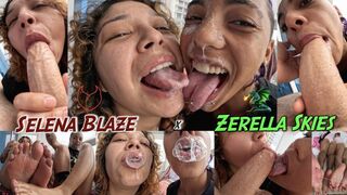Zerella Skies & Selena Blaze share a big load!