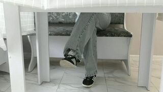 You are sitting in the chair and toe wiggling in your sneakers deep and hard MP4 HD 720p