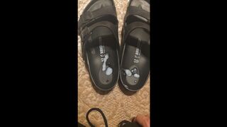 Cumming on my birkenstocks