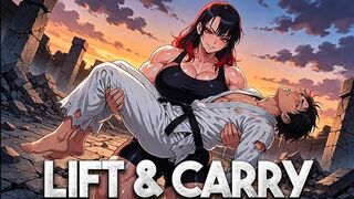 Princess Carry Humiliation - Rika Lifts Your Defeated Body Like A Trophy While Her Sweat Drips On You