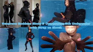 Neoprene Goddess Binds & Overpowers Sub Underwater with Strap on Shock - MOV