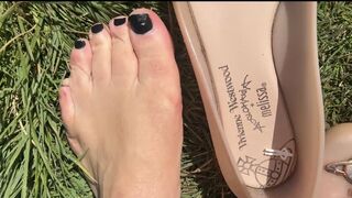 Shrunk and Hidden. Outdoor Date With Nancy. Hidden in Jammy Toes & Pissed On