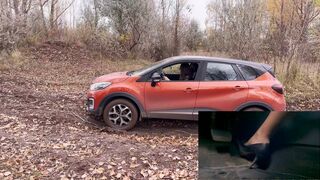 IRINA WAS STUCK IN THE FOREST IN THE MUD ON THE WAY TO WORK 4K version PIP full video 24 min