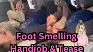 Stinky Feet Edging Handjob | Foot Smelling