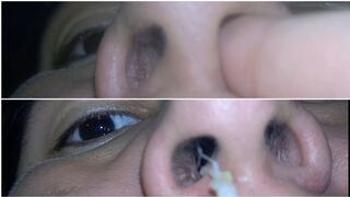 Nose Picking Close Up – Exploring My Nostrils and Snot