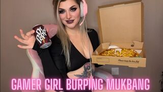 Gamer Girl Mukbang with Burping and Bloating