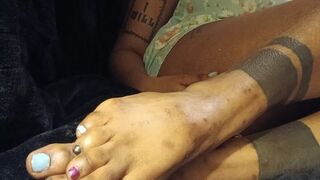 POV: Madame allows you to worship her feet, as she lotions & oils them for the night.