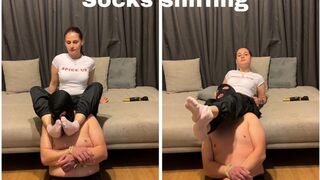 PBP Hard Headscissors And Dirty Socks Sniffing By Mistress Kelly