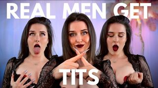Real Men Get Tits -Sophia Truee denies and humiliates beta male gooners with tit tease and cuckold denial while only real men receive worship privileges