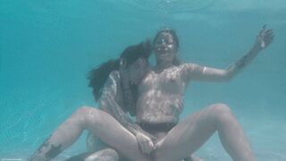 Underwater Lesbians 2 - Vanessa Vega & Charlotte Sartre Swimming Girl Girl Pussy Eating Finger Fucking Wet Look 1080