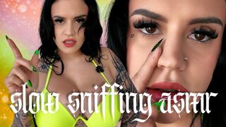 Slow Sniffing ASMR: Whispering Mental Domination Femdom POV Ft Miss Roper