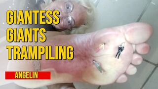 Giantess woman crushes tiny lovers with the soles of her feet (1)